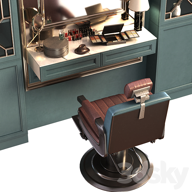 beauty salon set 010 3DSMax File - thumbnail 4