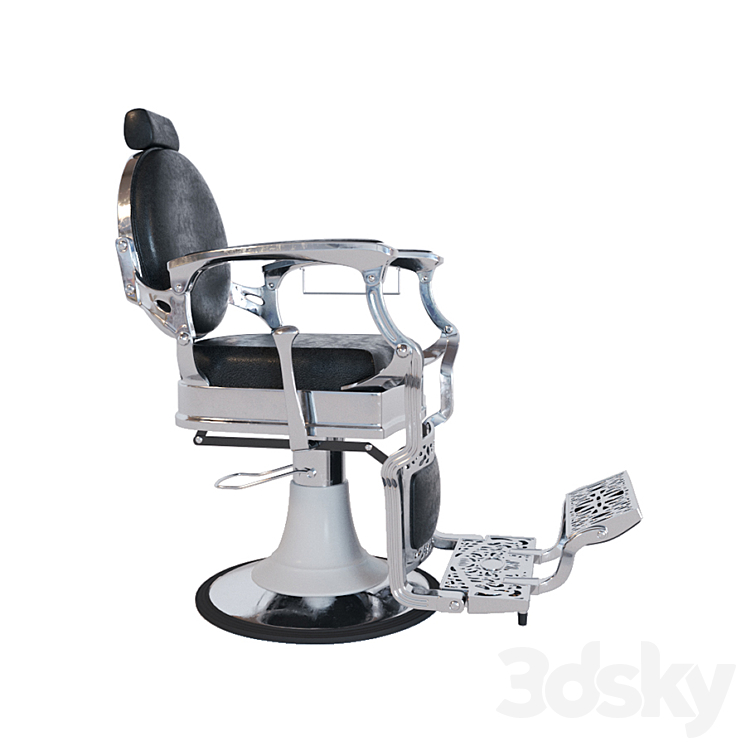 Capone professional barber chair 3DS Max Model - thumbnail 2