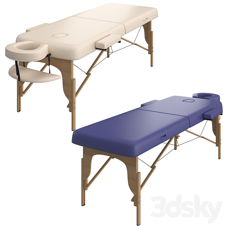 Classic Massage table 3DS Max Model - thumbnail 3