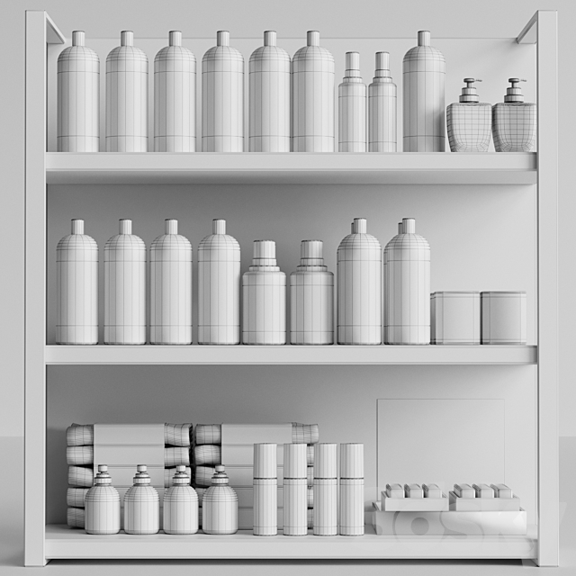 Collection of cosmetics for beauty salons or bathroom 3DSMax File - thumbnail 2