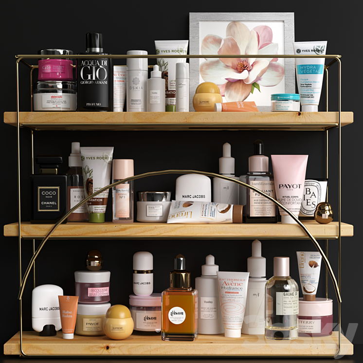 Collection of cosmetics for beauty salons shops or bathrooms 3DS Max - thumbnail 1