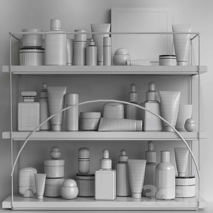 Collection of cosmetics for beauty salons shops or bathrooms 3DS Max - thumbnail 2