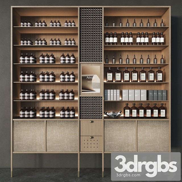 Cosmetic Set With Chest Of Drawers And Shelves 2 3dsmax Download - thumbnail 1