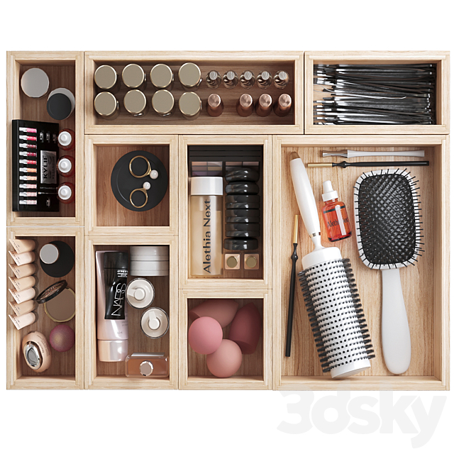 Cosmetics set for beauty salon or dressing table 3DSMax File - thumbnail 1