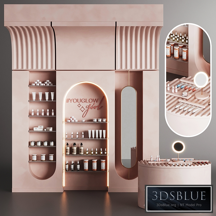 Cosmetics set in pink 3DS Max - thumbnail 3