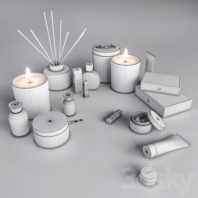 Decorative makeup set 3DS Max Model - thumbnail 5