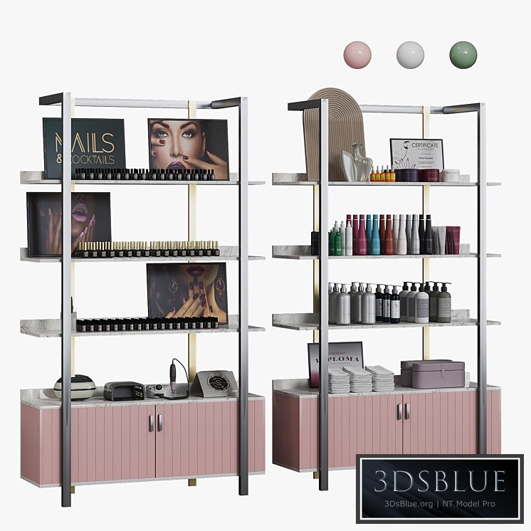 Display rack for cosmetic products 3DS Max - thumbnail 3