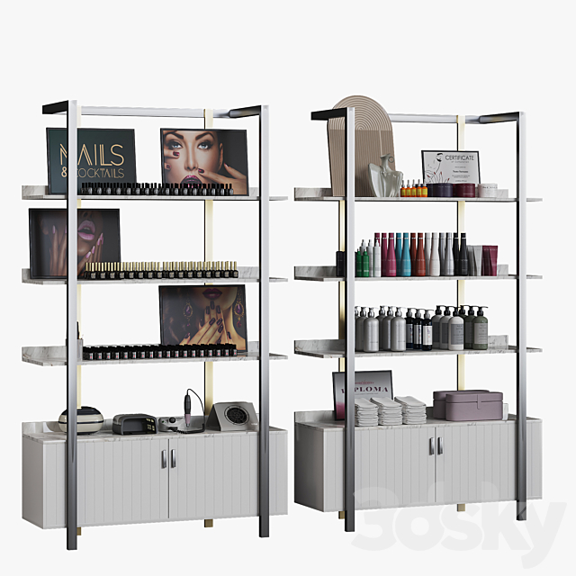 Display rack for cosmetic products 3DS Max Model - thumbnail 5