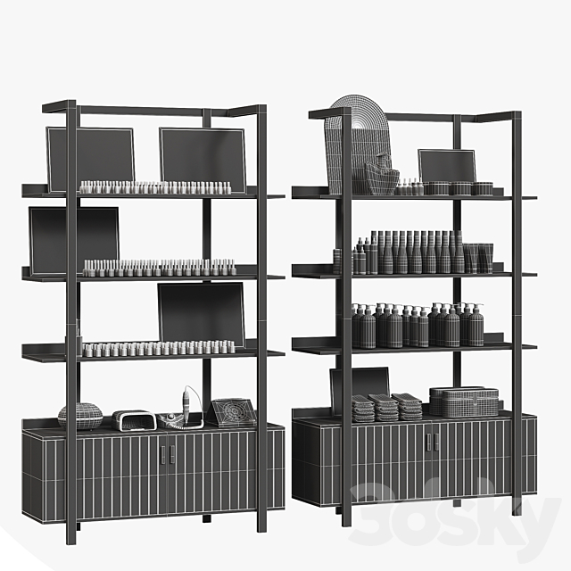 Display rack for cosmetic products 3DS Max Model - thumbnail 6