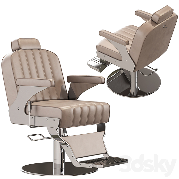 Gamma Bross Lenny Barber Chair 3DS Max - thumbnail 2