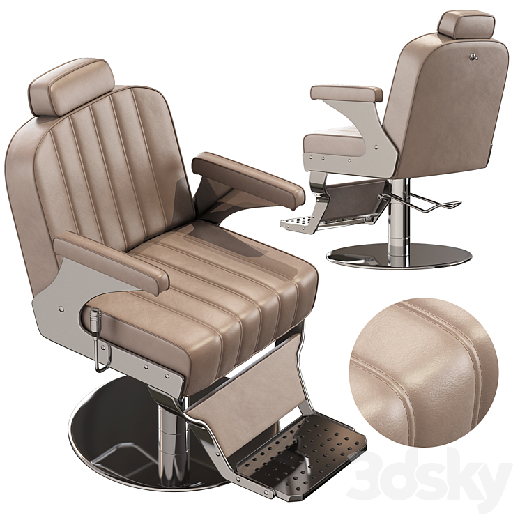 Gamma Bross Lenny Barber Chair 3DS Max - thumbnail 1