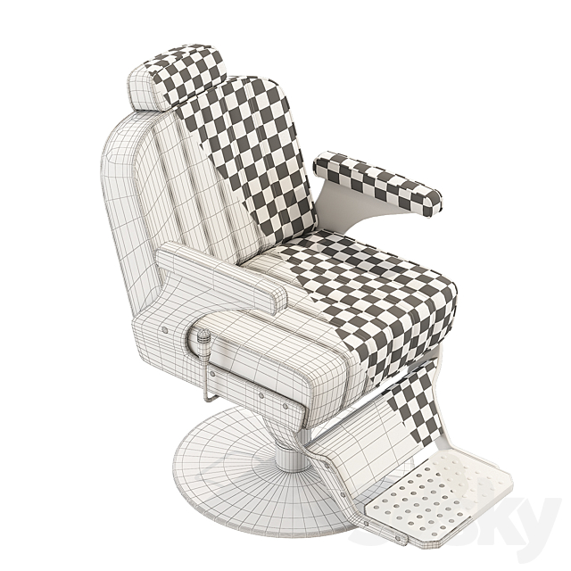 Gamma Bross Lenny Barber Chair 3DSMax File - thumbnail 3