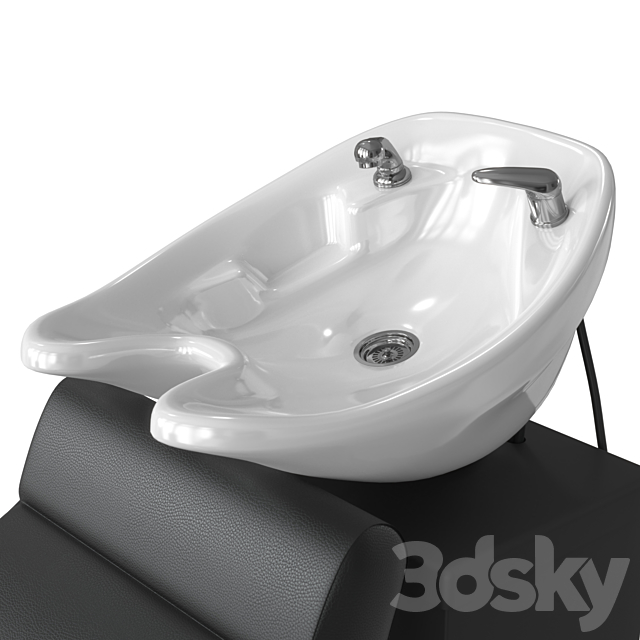 Hairdresser Wash Basin 3DS Max Model - thumbnail 4