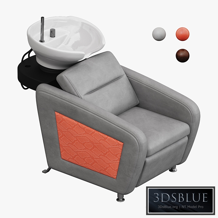 Hairdressing chair for hair washing MADISON 3DS Max - thumbnail 3