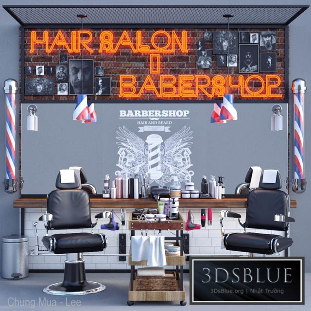 Jc Barber Shop 3DS Max - thumbnail 3