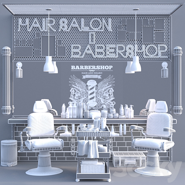 Jc Barber Shop 3DSMax File - thumbnail 3