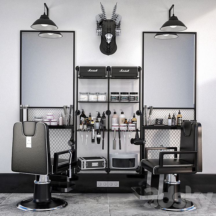 JC Barber Shop 4 3DS Max - thumbnail 1