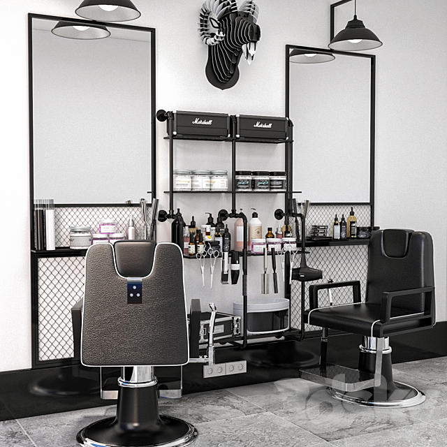 JC Barber Shop 4 3DSMax File - thumbnail 2