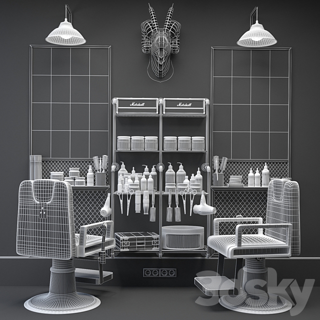 JC Barber Shop 4 3DSMax File - thumbnail 4