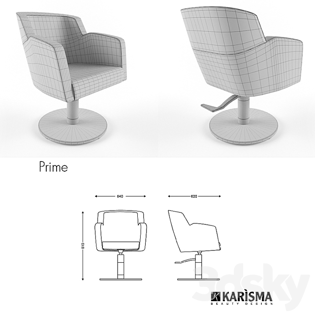 KARISMA Prime Styling Chair 3DS Max Model - thumbnail 3