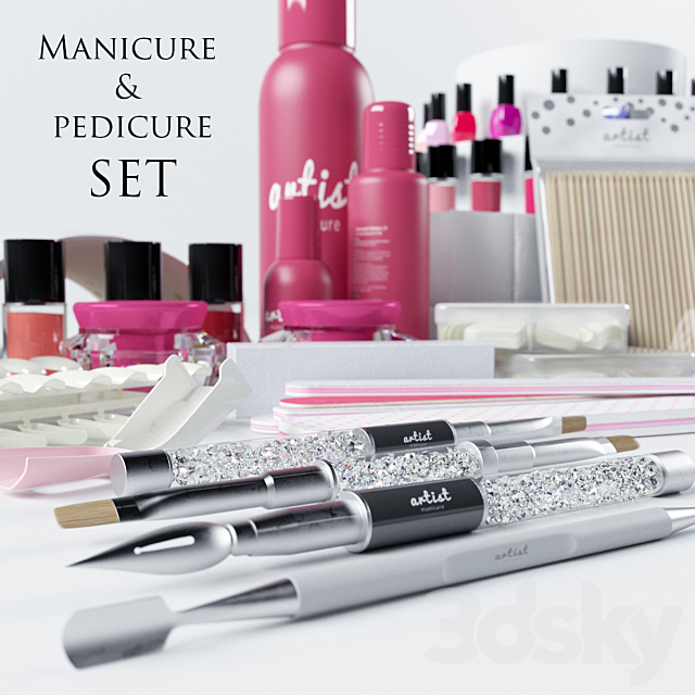 Manicure & Pedicure set 3DS Max Model - thumbnail 2