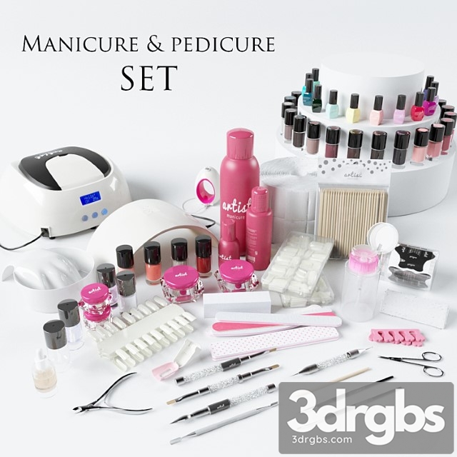 Manicure & pedicure set 3dsmax Download - thumbnail 1