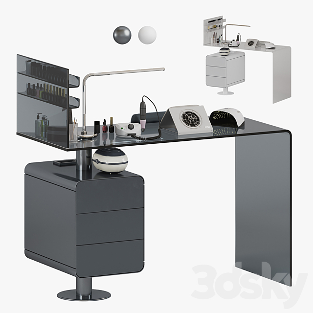 Mano Manicure table 3ds Max - thumbnail 1