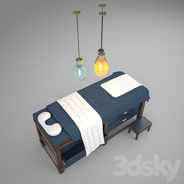 massage bed 3DS Max Model - thumbnail 2