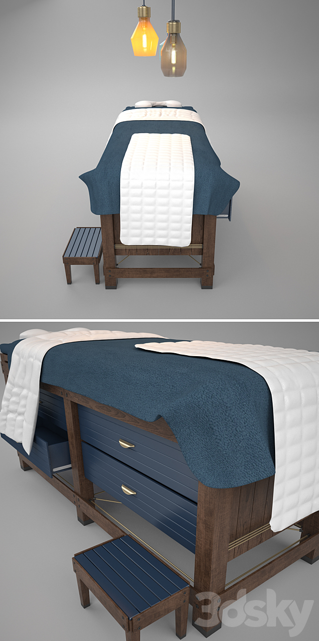 massage bed 3DS Max Model - thumbnail 3