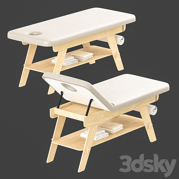 Massage couch 3DS Max - thumbnail 1