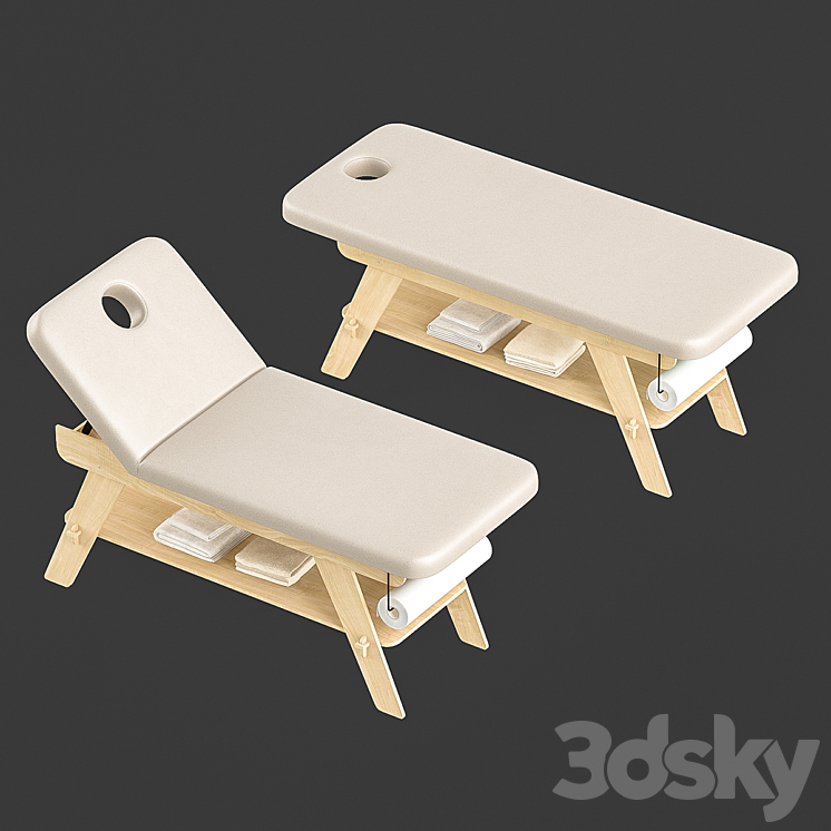 Massage couch 3DS Max - thumbnail 2