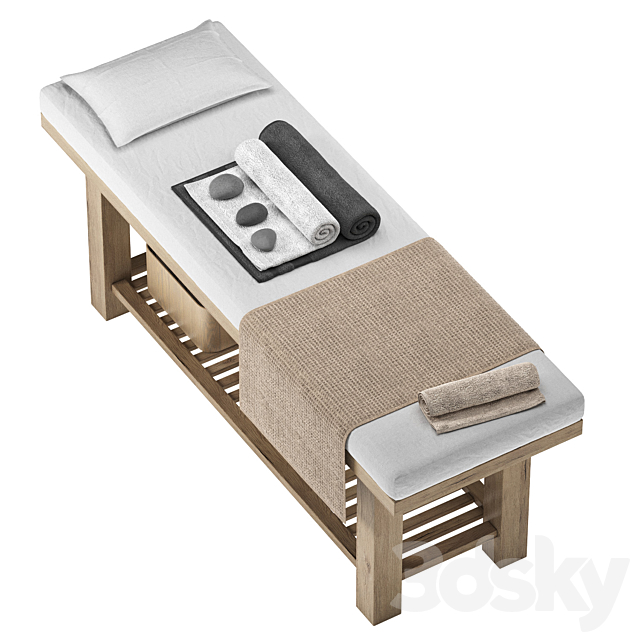 Massage table for SPA 3ds Max - thumbnail 3