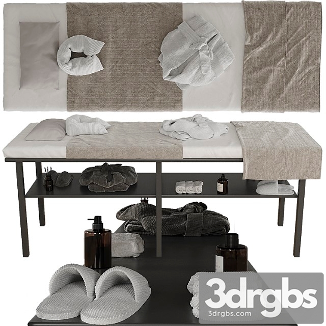 Massage Table With Decor 2 3dsmax Download - thumbnail 1
