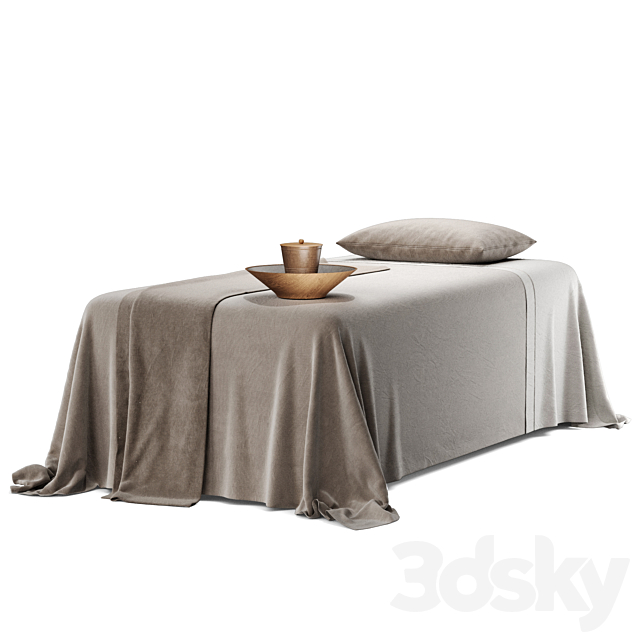 Massage table with decorative filling 3ds Max - thumbnail 2