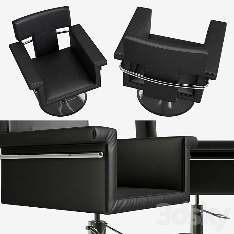 Nicole_chair (Nicole hairdresser's armchair) 3DS Max - thumbnail 2