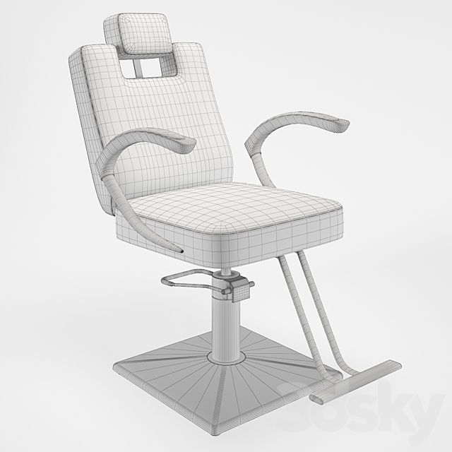 OM Hairdressing chair “Superman” 3DSMax File - thumbnail 3