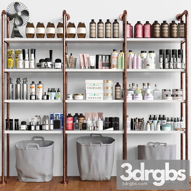 Rack with professional cosmetics for beauty salons 11 3dsmax Download - thumbnail 1