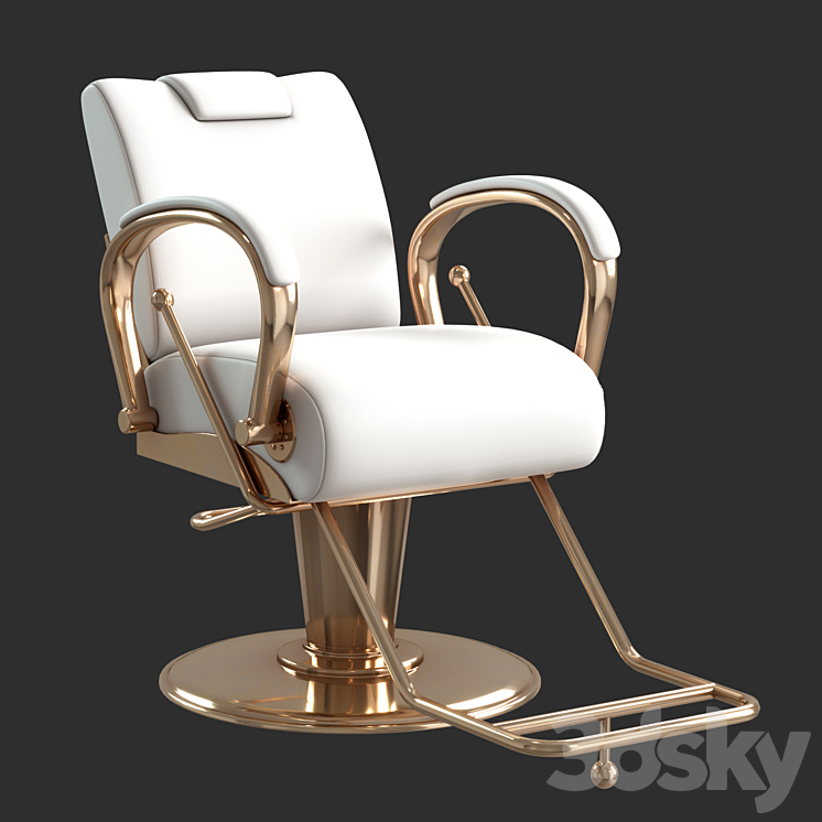 salon chair 3DS Max Model - thumbnail 3