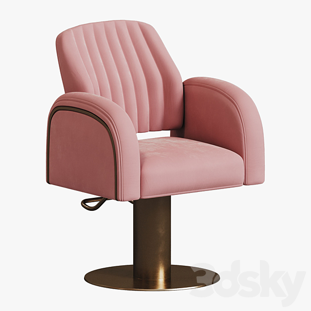 salon chair 3DS Max Model - thumbnail 2