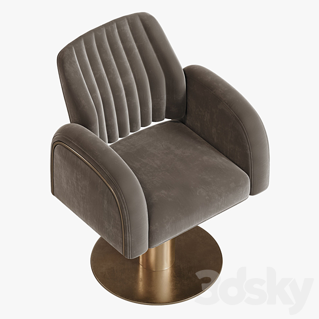 salon chair 3DS Max Model - thumbnail 5