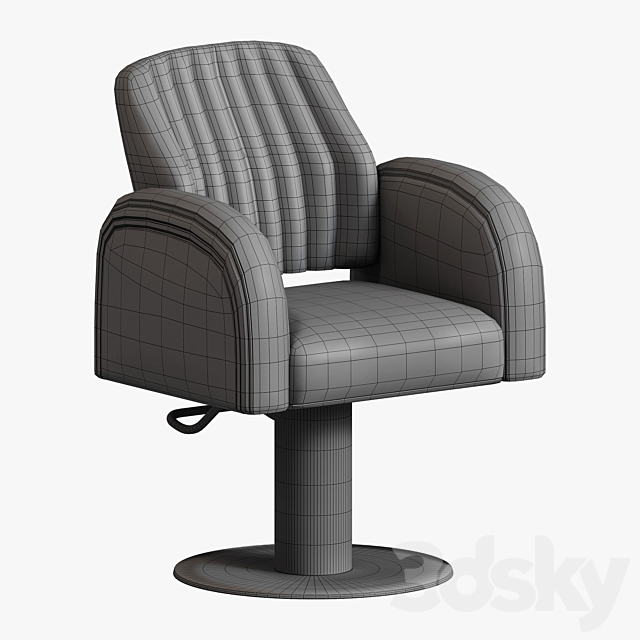 salon chair 3DS Max Model - thumbnail 7