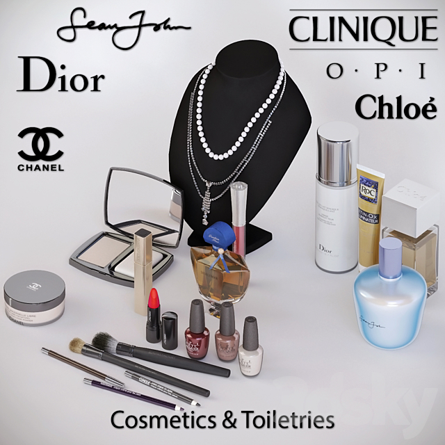 Set of cosmetics and toiletries 3DSMax File - thumbnail 3
