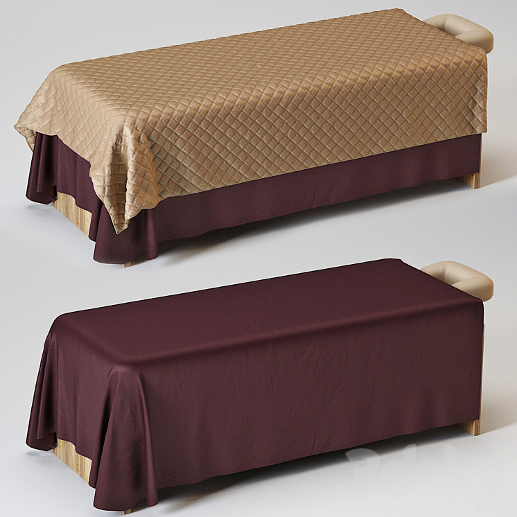 Spa bed bed 3DS Max - thumbnail 2