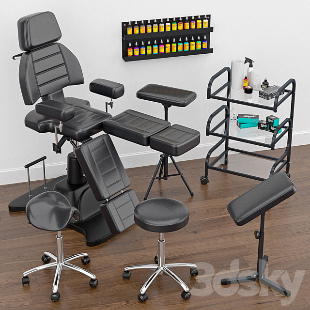 Tattoo furniture set 3DSMax File - thumbnail 1