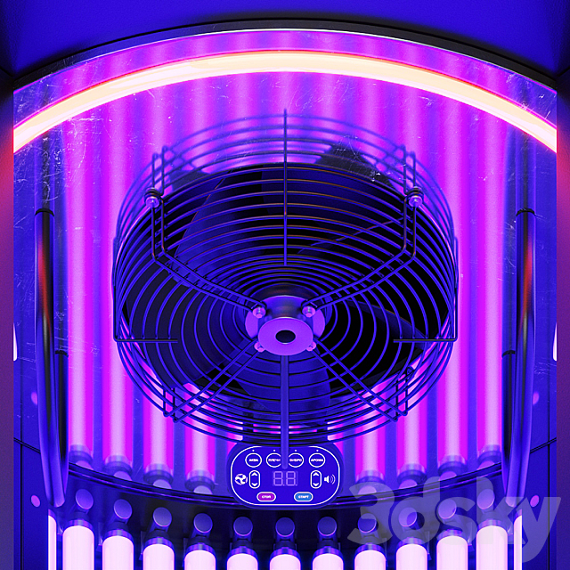 Vertical tanning bed of Sunflower V50 3DSMax File - thumbnail 2