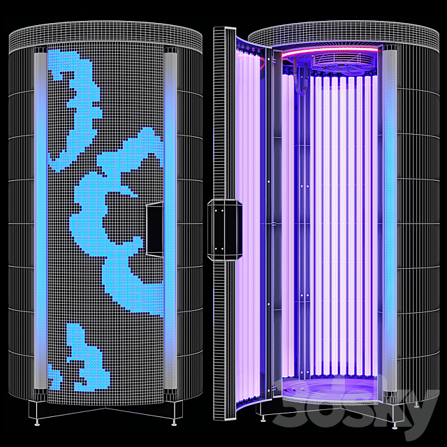 Vertical tanning bed of Sunflower V50 3DSMax File - thumbnail 4