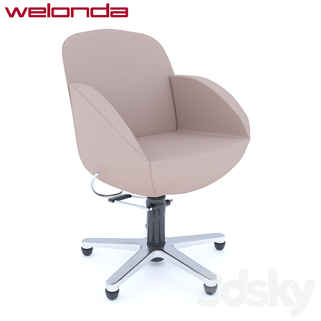 Weloda vida chair and style mirror 3DS Max Model - thumbnail 2