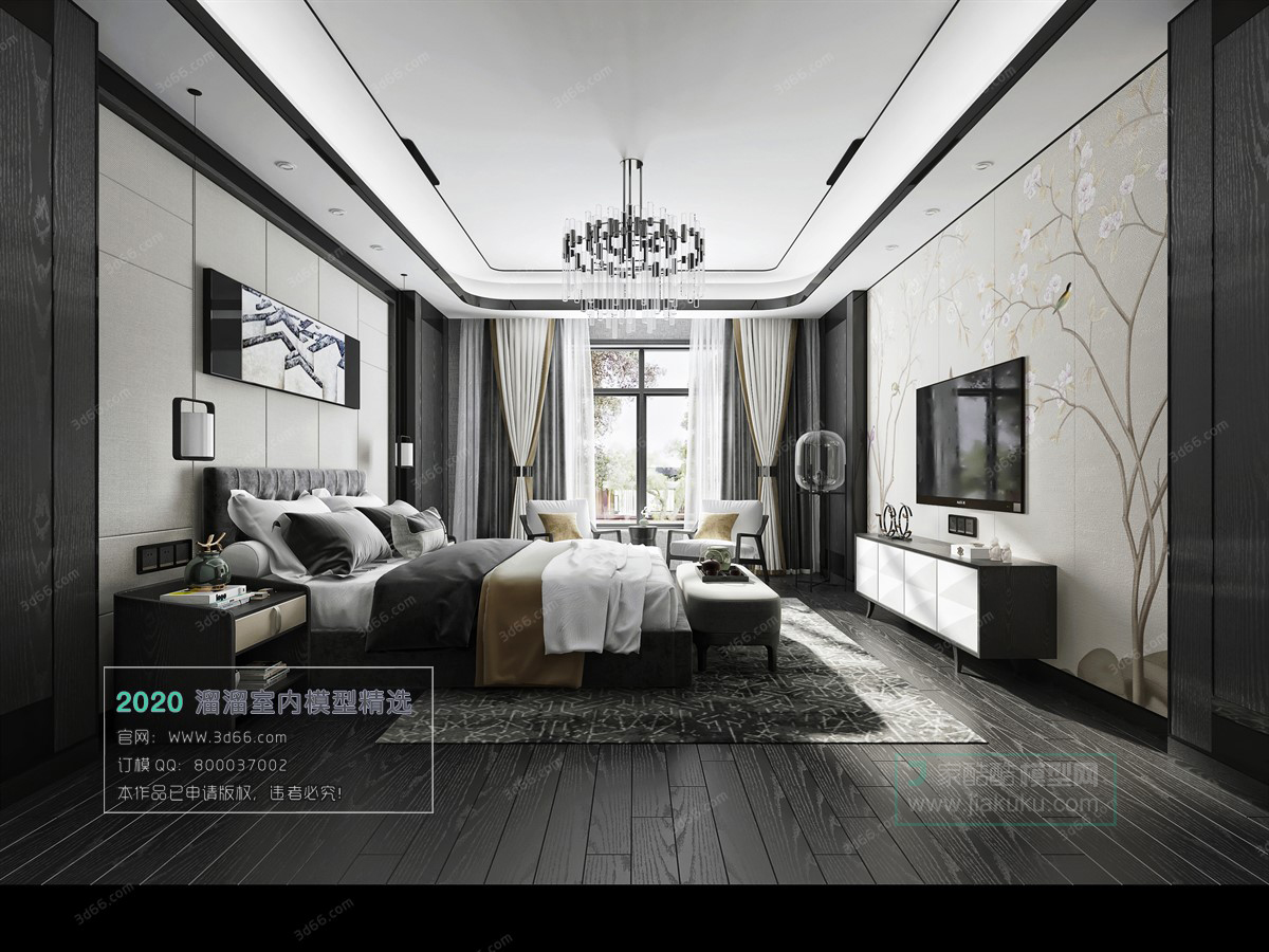 BEDROOM – CHINESE STYLE – 3D MODELS – 001 - thumbnail 1