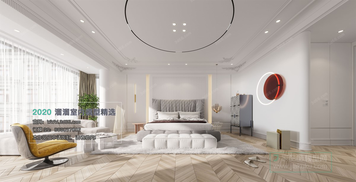 BEDROOM – 3D MODELS – EUROPEAN STYLE – 009 - thumbnail 1