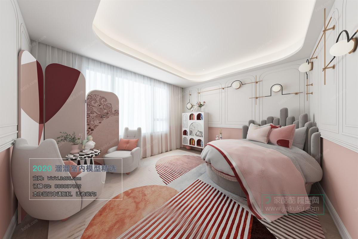 BEDROOM – MODERN STYLE – 3D MODELS – 016 - thumbnail 1